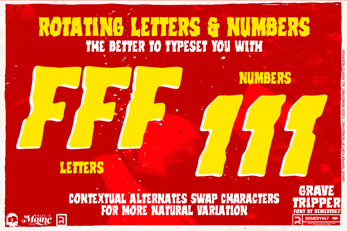 Grave Tripper - Horror Font Pack, a Handwritten Font by Remedy667 (Photo 4 of 6)
