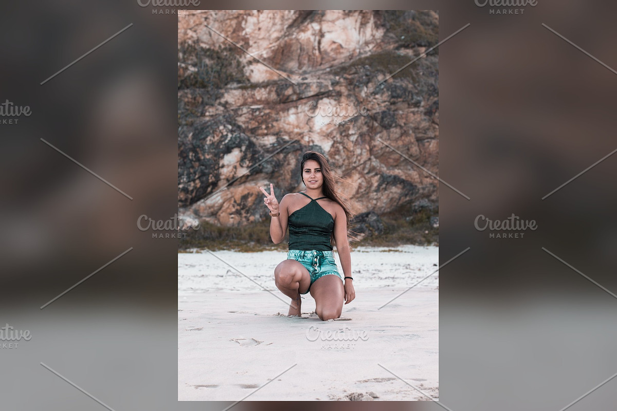Peace Sign on the Beach, a Beauty & Fashion Photo by Chris Joel Campbell (Photo 1 of 2)