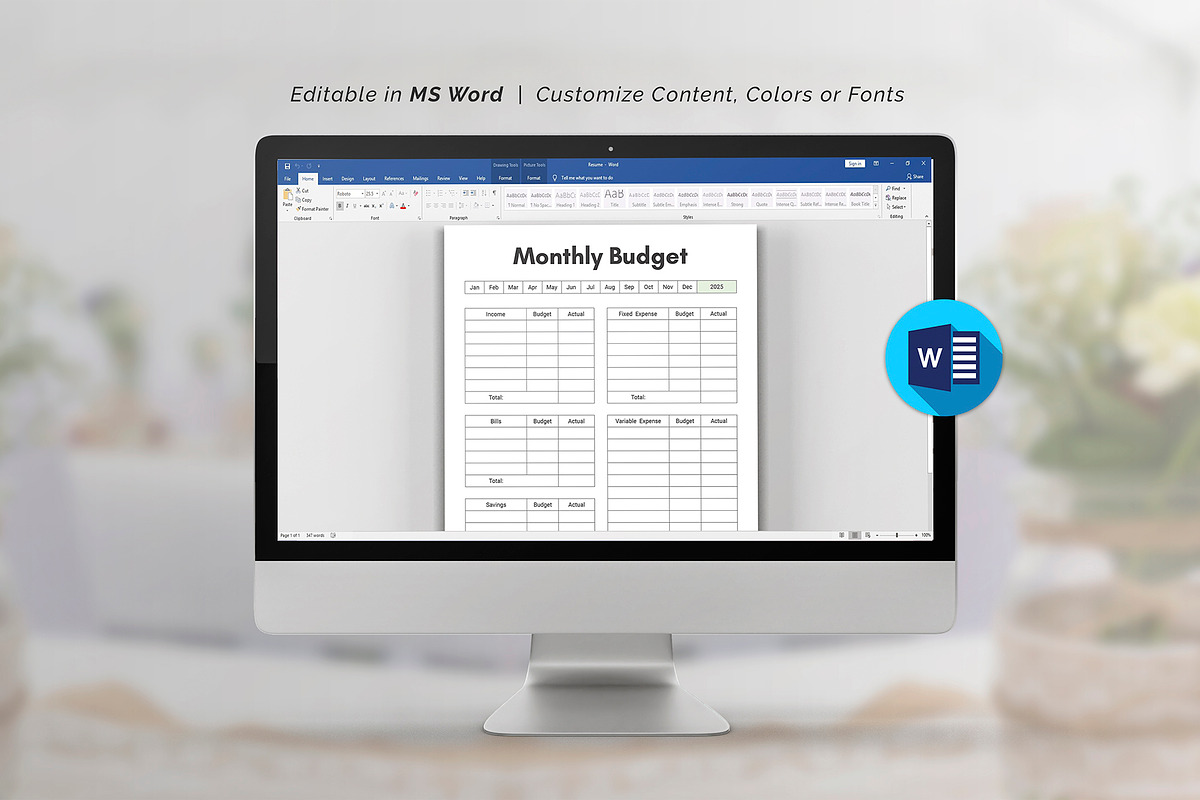 Canva Budget Planner, a Stationery Template by DesignDevisers (Photo 9 of 10)