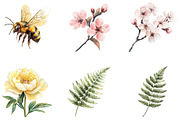 Spring Bees Border Clipart, an Illustration by Designking (Thumbnail 2 of 5)