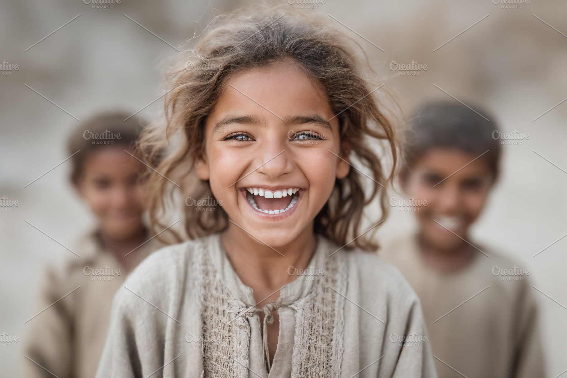 Happy afghan student enjoying outdoor playtime, a School & Education Photo by OSORIOartist