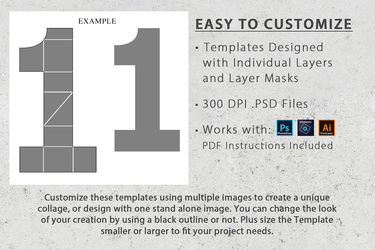 8.5x11 Number Photo Template Pack, a Marketing Template by Loveurstyle Designs (Photo 4 of 5)