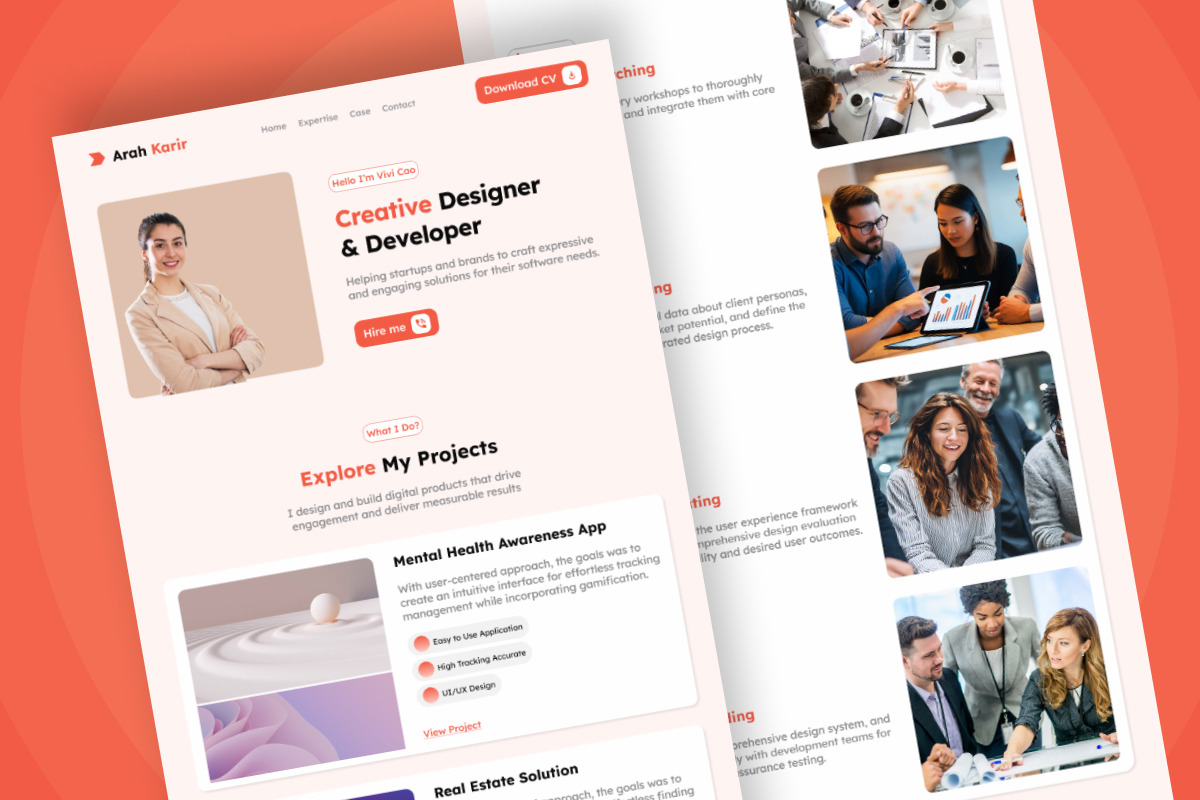 Arah Karir - Portfolio Landing Page, a Landing Page Template by productype1 (Photo 4 of 5)