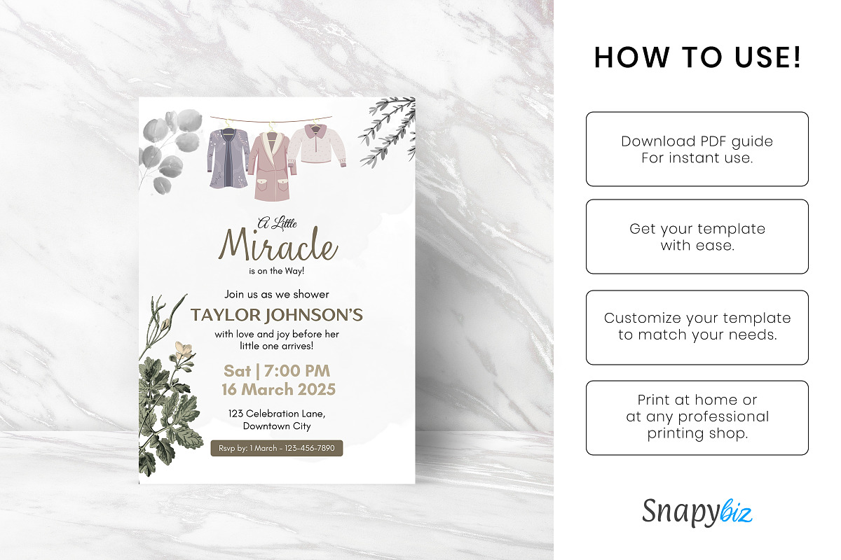 Gender Neutral Baby Shower Invites, an Invitation Template by Snapybiz (Photo 5 of 10)