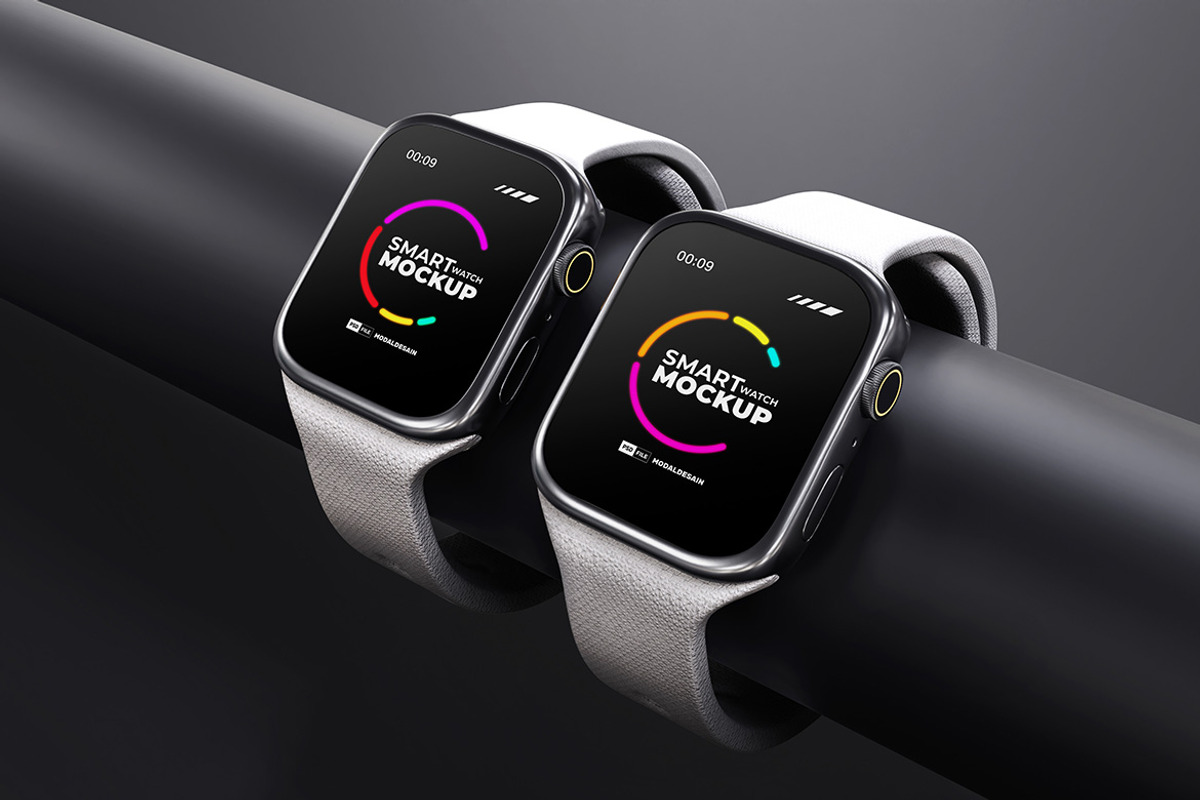 Smart Watch Mockup, a Wearable Device Mockup by Artlogs (Photo 3 of 4)