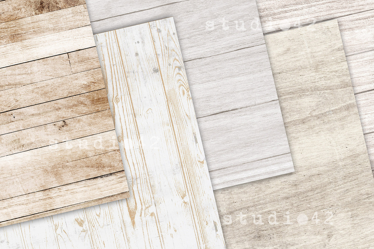 White Wood Background Digital Papers, a Texture Graphic by DreamStudio42 (Photo 4 of 4)