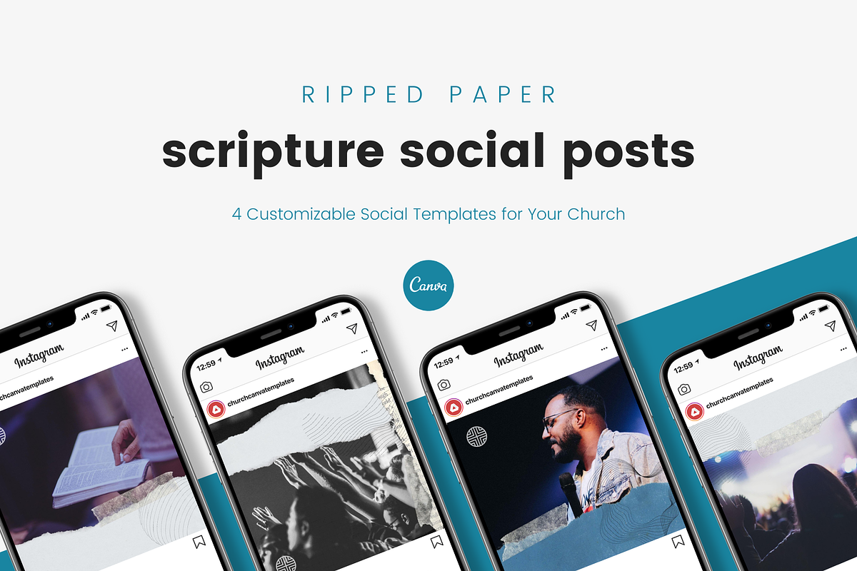 Ripped Social Canva Template, a Social Media Template by Creative Media Box (Photo 1 of 3)