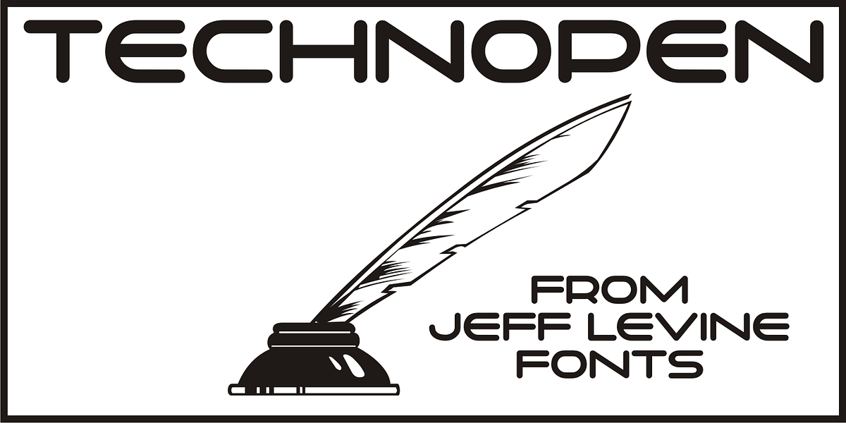 Technopen JNL, a Sans Serif Font by Jeff Levine Fonts