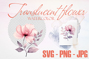Watercolor Translucent Flower Vector, a Pattern Graphic by Deckar_art (Thumbnail 2 of 4)