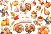 Thanksgiving Food Clipart PNG, an Object Illustration by MockupWizard (Thumbnail 1 of 4)