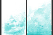 Teal Ombre Watercolor Backgrounds, a Texture Graphic by M. by mprintly (Thumbnail 2 of 6)