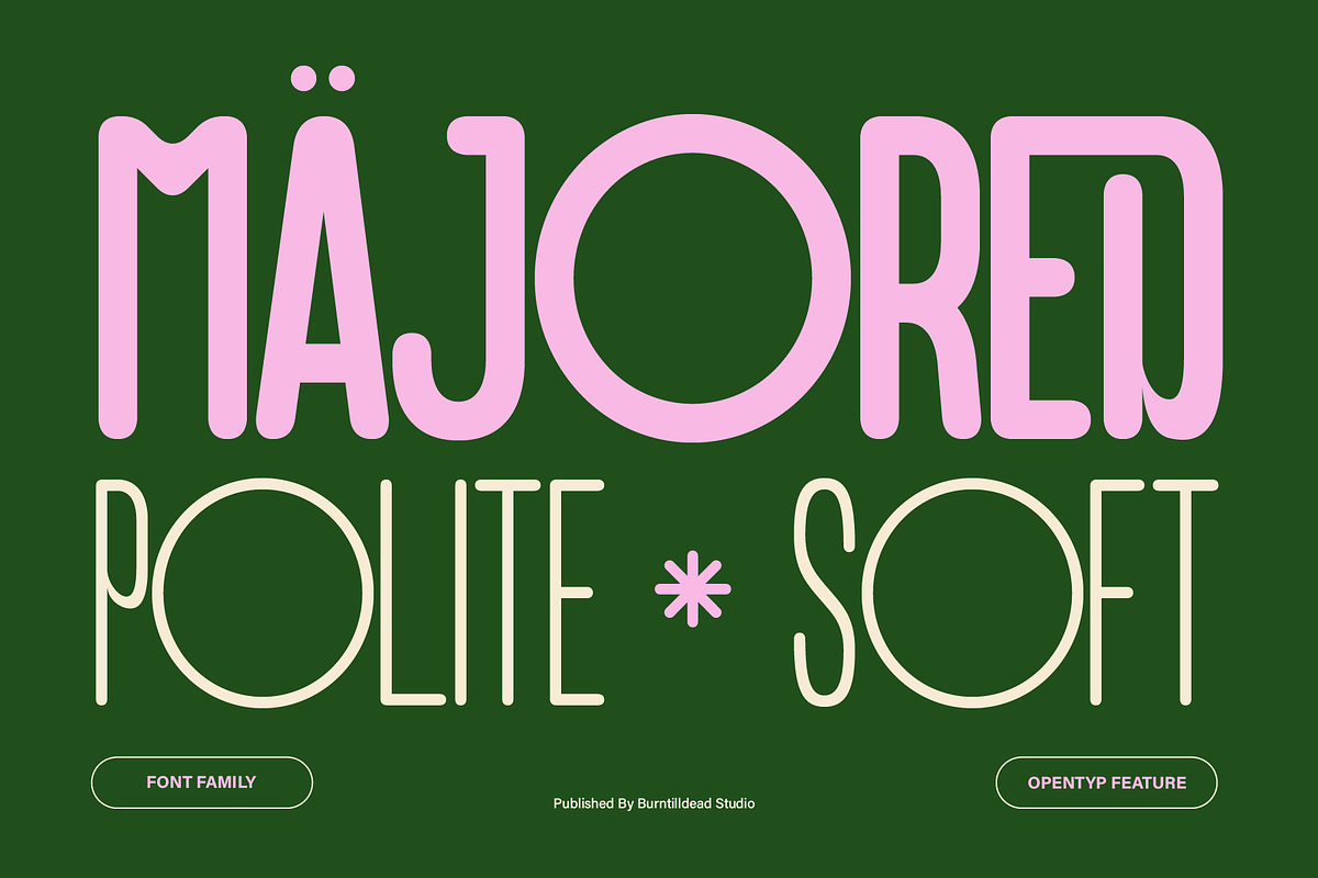 Majored Font Family, a Sans Serif Font by Burntilldead (Photo 1 of 14)