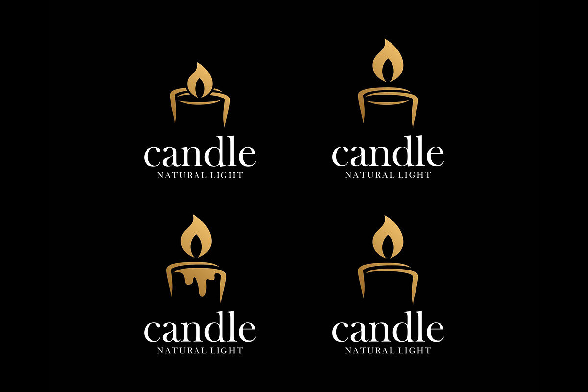 Set Candle Light Luxury Logo, a Branding & Logo Template by ika trisiana (Photo 1 of 2)