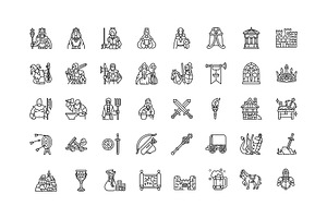 40 Medievel Icon Set