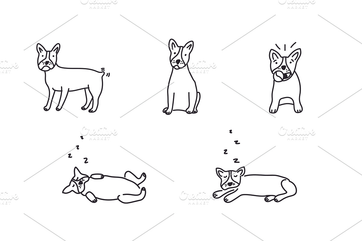 Cute doodle dogs (big collection), an Animal Illustration by Liz Pengilley Studio (Photo 12 of 23)
