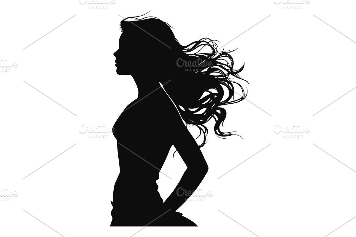 Glamour woman stencil. Beautiful, a Graphic by LadadikArt