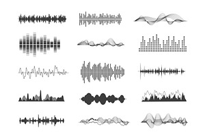 Sound Waves. Musical Sounds, Black