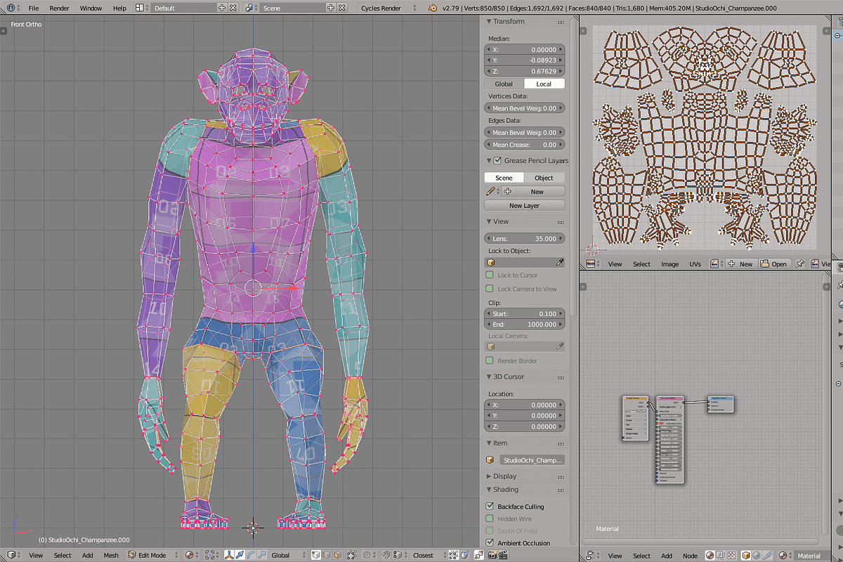 Chimpanzee, an Animal 3D Model by Studio Ochi (Photo 7 of 10)