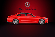 Mercedes Benz Luxury sedan MockUp, a Product Mockup by PSD Market (Thumbnail 1 of 8)