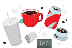 Drinks Vector Set