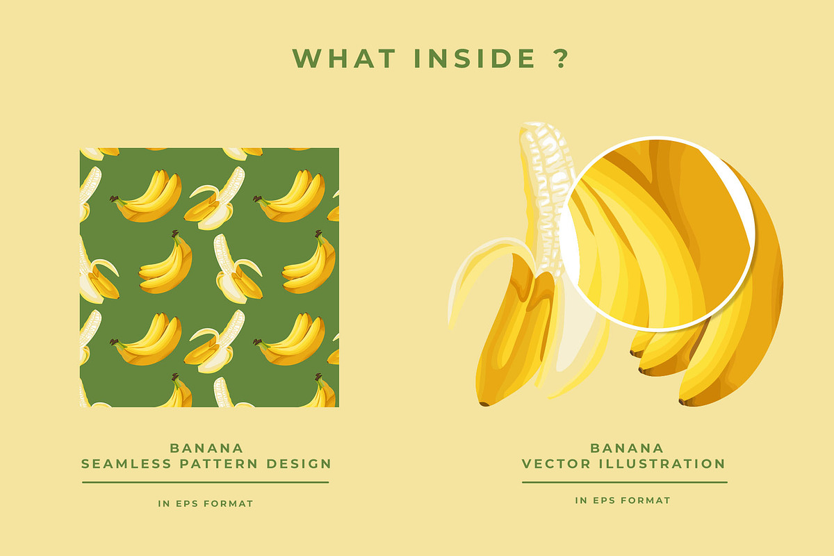 Banana Pattern Design DISC 50% OFF, a Pattern Graphic by Dawnside Graphic (Photo 2 of 6)