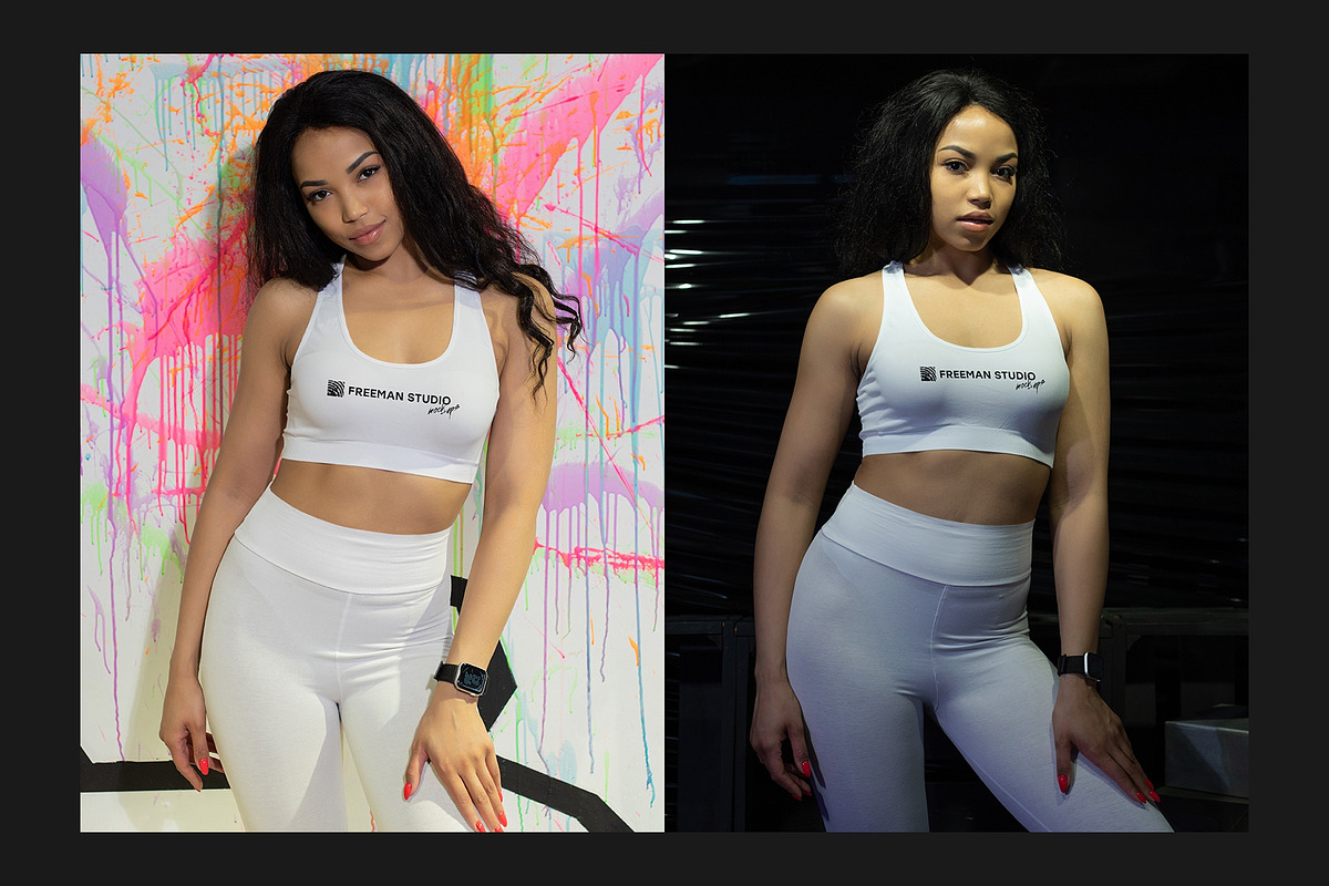 Leggings and Tank-Top Mockup, a Bottom Mockup by Freeman Studio (Photo 10 of 16)