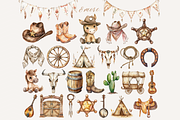 Cute Cowboy Clipart Set, a Person Illustration by ClipArtCharm (Thumbnail 4 of 5)