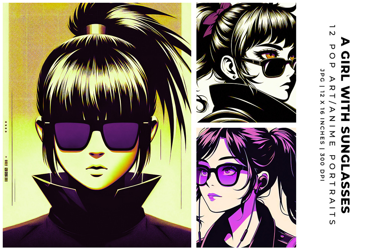 A Girl with Sunglasses, a Person Illustration by Digital Art Creations (Photo 3 of 8)