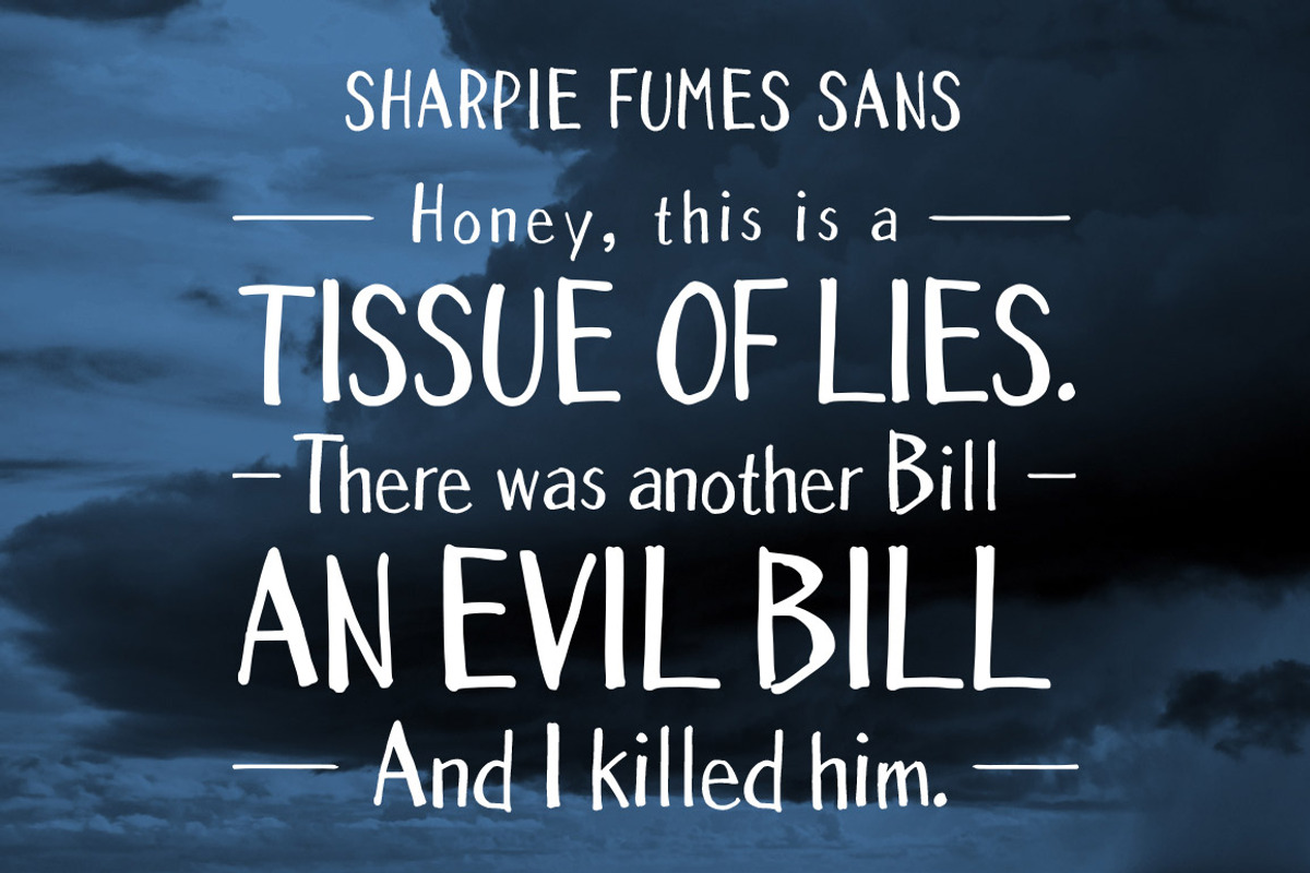 Sharpie Fumes Font Family preview 5