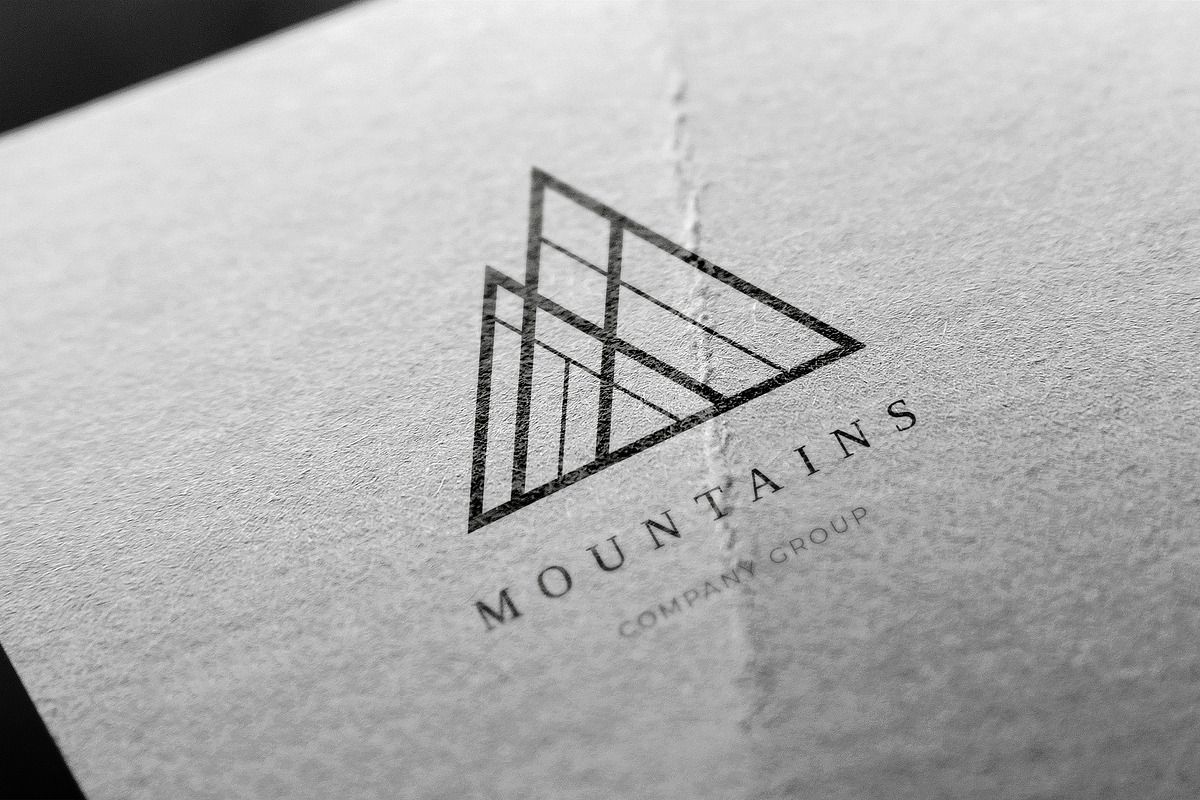 Mountains. Linear geometric logo, a Branding & Logo Template by le-genda (Photo 6 of 14)