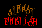 OLDEST ENGLISH CAPS, a Blackletter Font by Beau Hopps Design (Thumbnail 1 of 2)