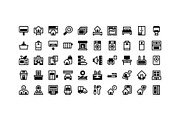 50 Home Rental Icons, an Outline Icon by Side Project (Thumbnail 3 of 8)