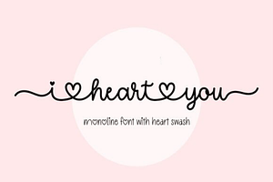 I Heart You Font, a Handwritten Font by Design Station