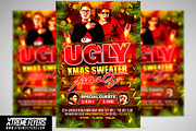 Ugly Christmas Sweater Party Flyer, a Flyer Template by XtremeFlyers (Thumbnail 1 of 2)