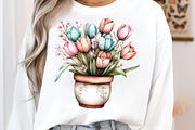 Whimsical Spring Flower pot Clipart, an Illustration by SinaCreation (Thumbnail 4 of 11)