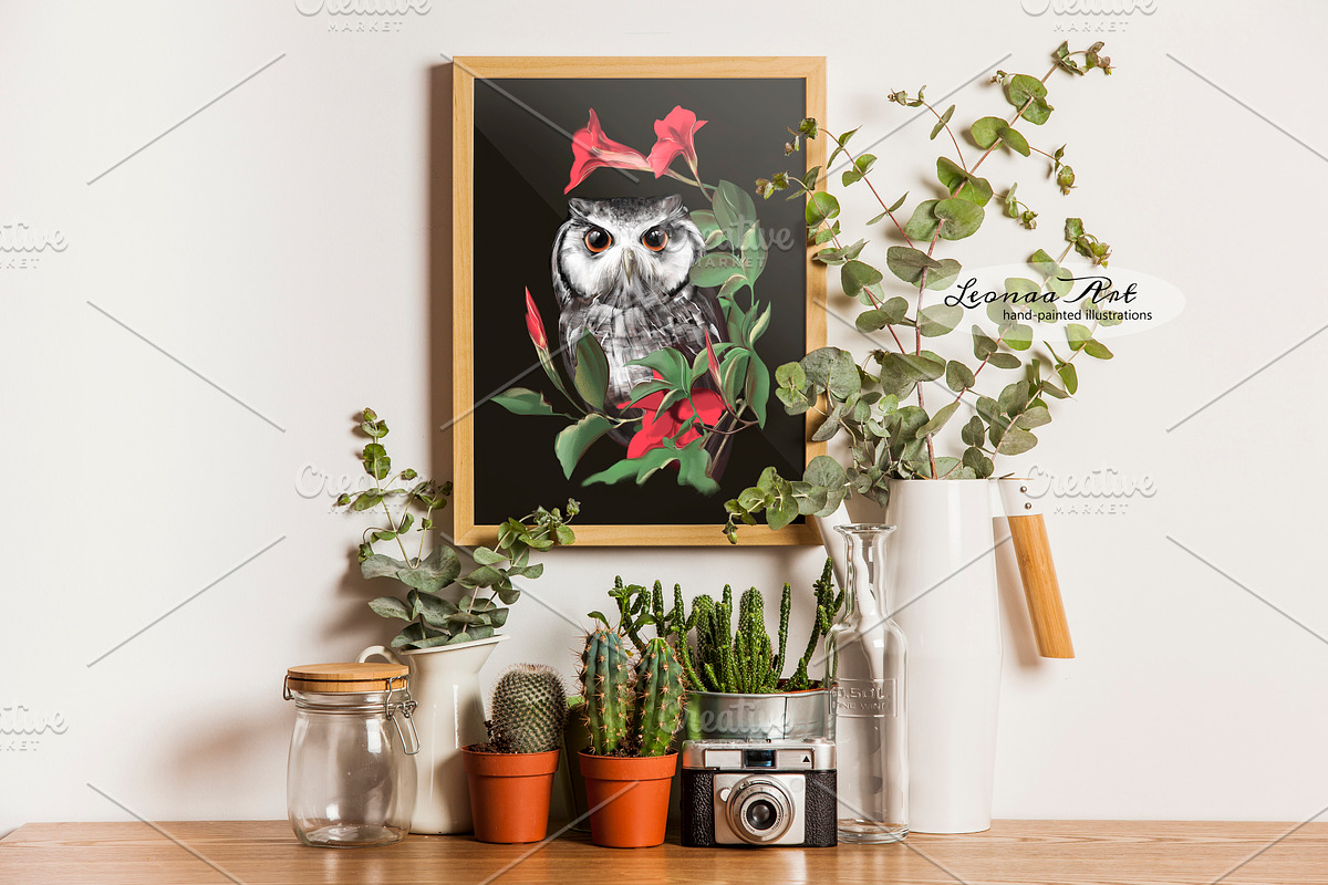Lovely Owl, an Illustration by Leonaa art (Photo 2 of 7)