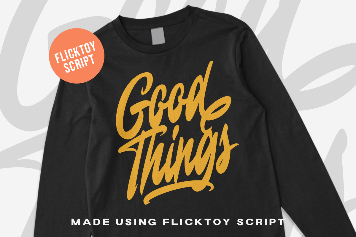 Flicktoy - Brush Script Font, a Script Font by Letterhend Studio (Photo 4 of 9)