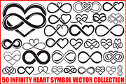50 Infinity Heart Symbol Vector Bund, an Illustration by abu67222 (Thumbnail 1 of 51)