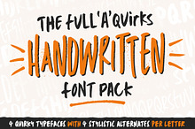 Full'A'Quirks Handwritten Fonts Pack