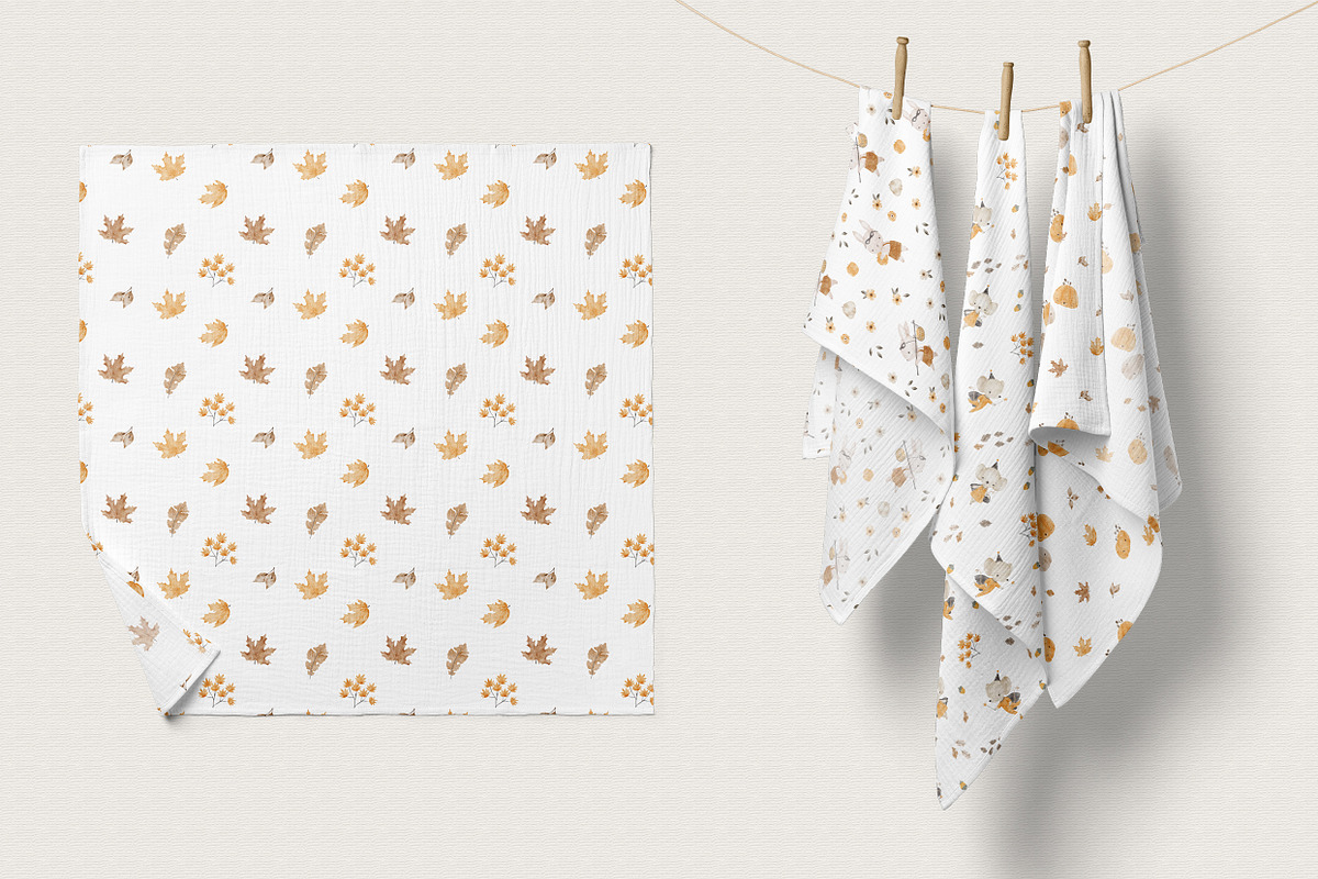 MAGICAL AUTUMN watercolor set, an Animal Illustration by erasovas (Photo 9 of 13)