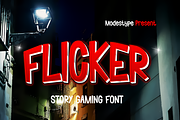 Flicker - Story Gaming Font, a Sans Serif Font by Modestype Studio (Thumbnail 1 of 11)