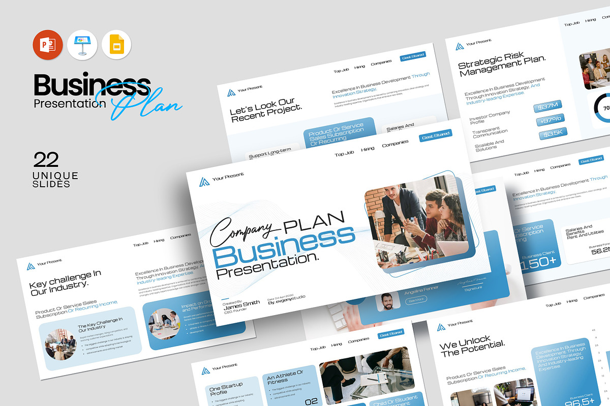 Company Business Plan Presentation, a Presentation Template by evgenystudio (Photo 1 of 8)