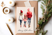 Family in Christmas sweaters clipart, a Person Illustration by Hello My Print (Thumbnail 4 of 9)