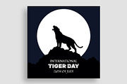 International Tiger Day Banner, a Social Media Template by nandinigraphics (Thumbnail 2 of 3)