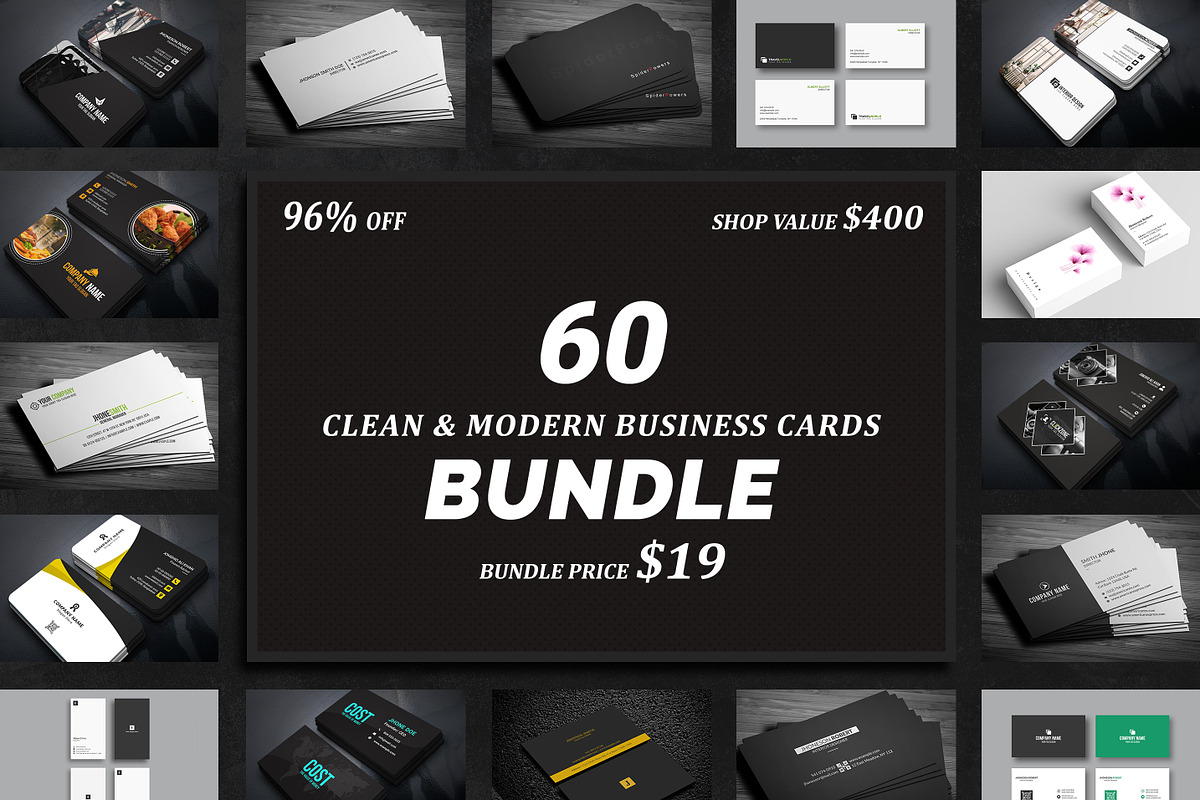 60 Business Cards Bundle, a Business Card Template by Helal Shop (Photo 1 of 60)