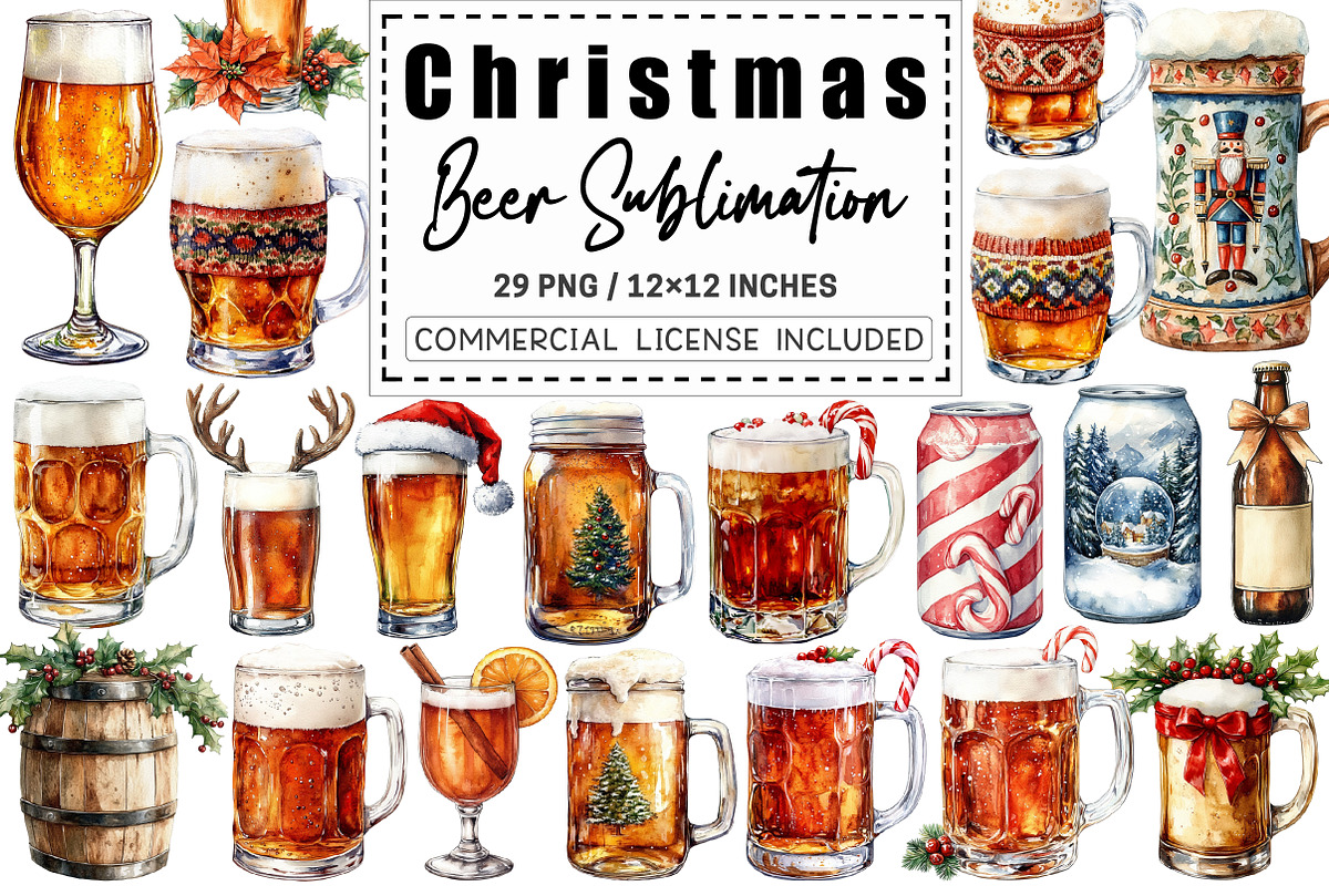 Christmas Beer Sublimation Bundle, a Graphic by CitraGraphics (Photo 1 of 4)