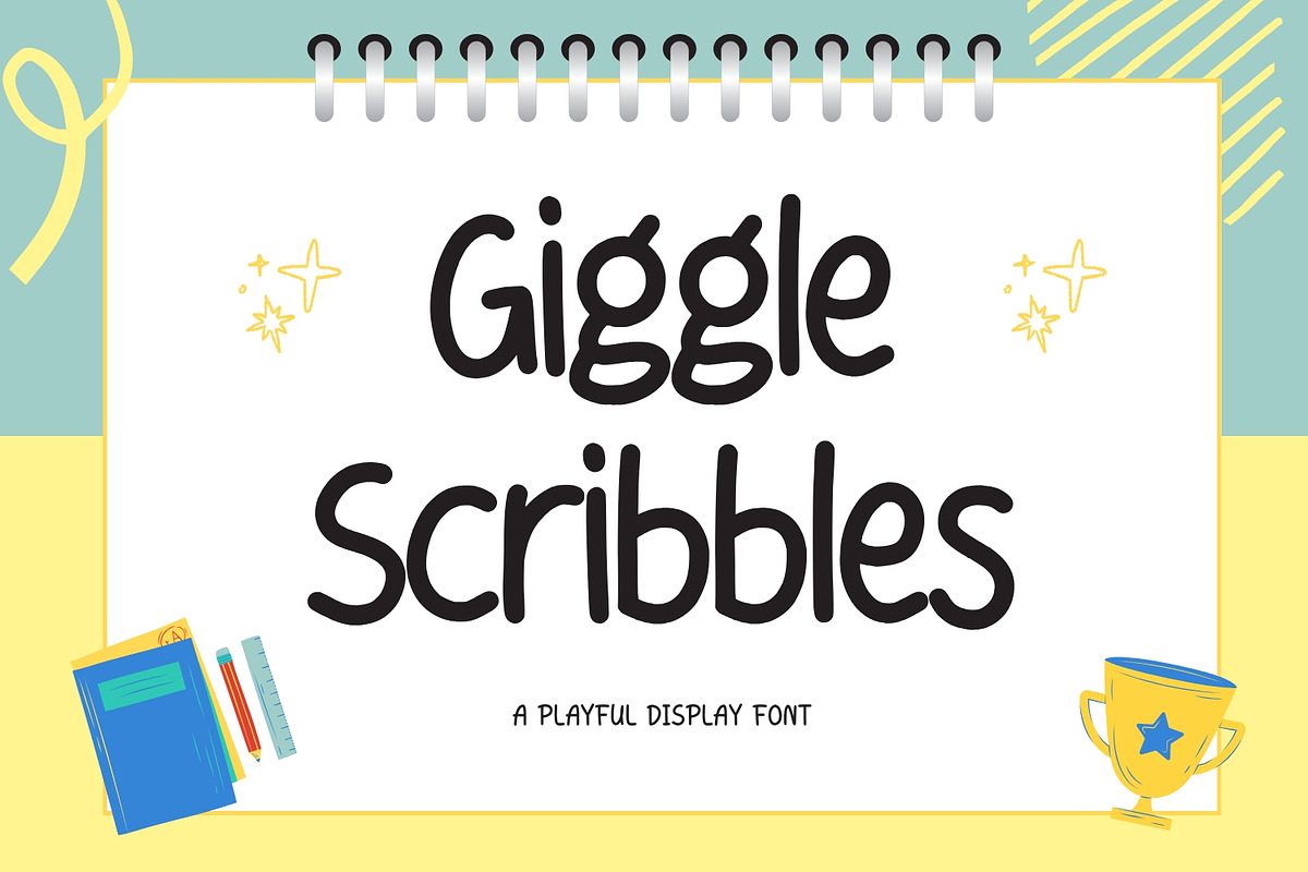 Giggle Scribbles - Playful Font, a Script Font by AQR Studio (Photo 1 of 8)
