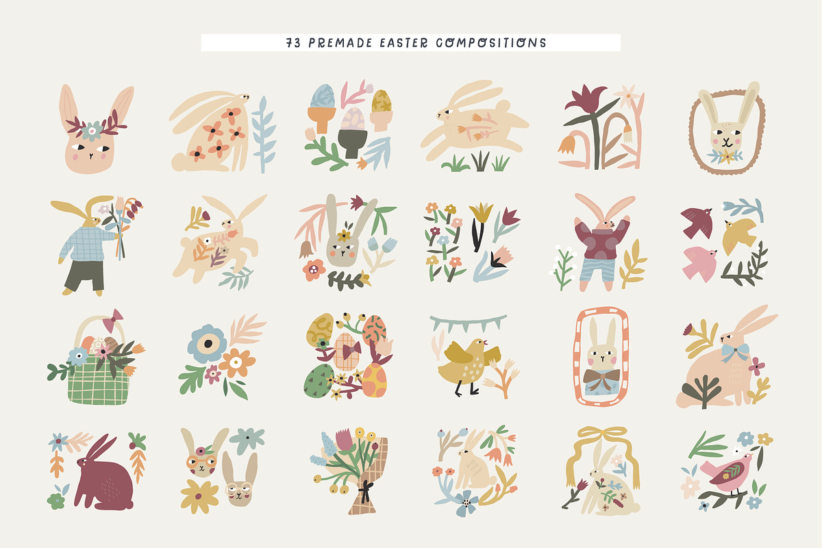 Easter | 490 hand drawn elements, a Seasonal Illustration by Olia (Photo 3 of 13)