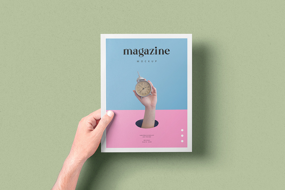Magazine Cover Mockup, a Product Mockup by DesignNeutrons (Photo 3 of 6)