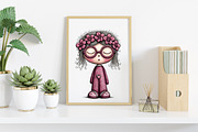 Watercolor Retro Girls Clipart, an Illustration by Canvas Craft (Thumbnail 5 of 7)